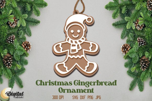 Christmas Gingerbread Ornament Laser Cut: Winter Amp Branding