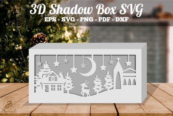 Christmas Night Scene Shadow Box SVG Review