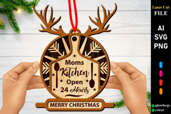 Cutting Board Christmas SVG Ornaments for Winter Amp
