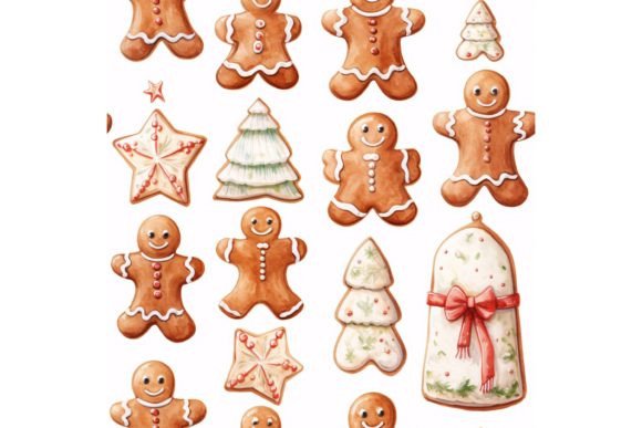 Gingerbread Man Seamless Pattern for Festive Patterns
