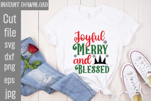 Joyful Merry Blessed SVG for T-Shirt Designs