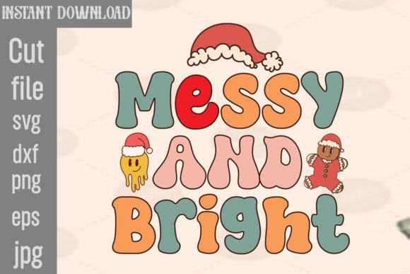Messy and Bright Retro PNG Sublimation for Crafts