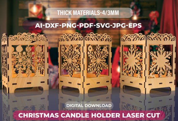 Review: Christmas Candle Holder Laser Cut File05