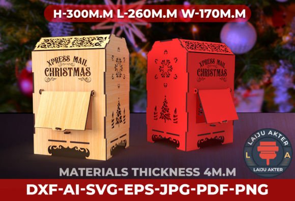 Reviewing Christmas Mail Box - Laser Cut File for Winter Amp