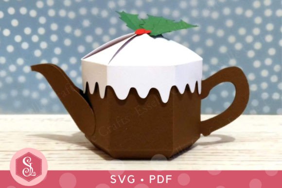 Reviewing Christmas Pudding Teapot Box SVG PDF for Shapes