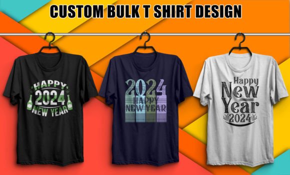 Reviewing the Happy New Year T-shirt Design for Real Embroidery