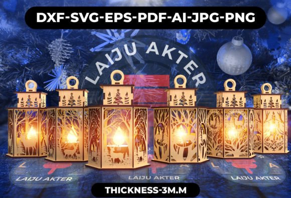 Svg Christmas Lantern Bundle for Winter Amp Sites