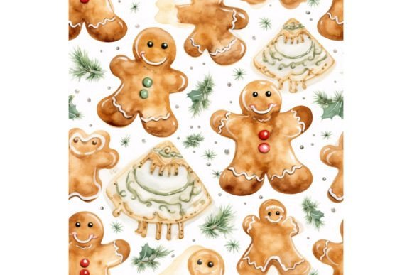 Watercolor Gingerbread Man Patterns for Crafters